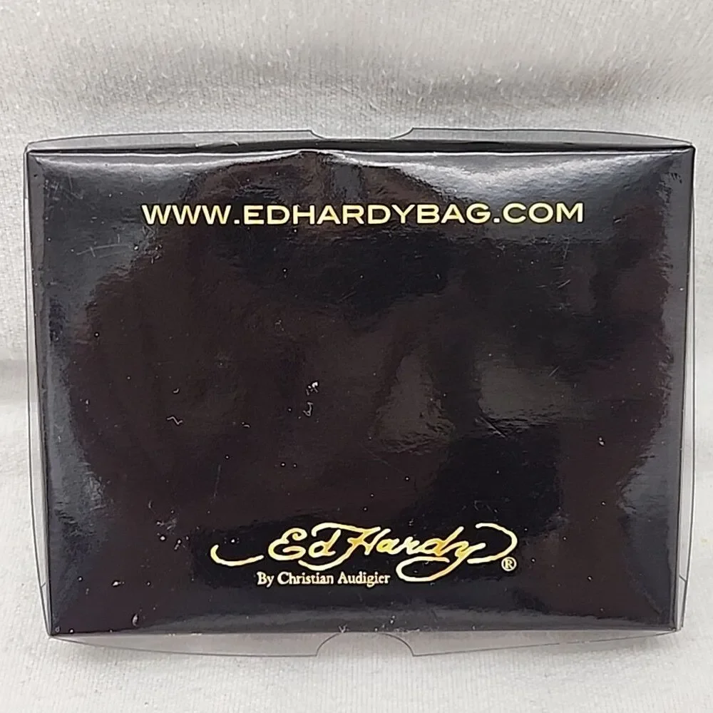 Wallet Ed Hardy Love Kills Slowly Bi-Fold by Christian Audigier Vintage NEW